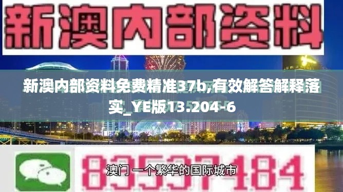 新澳内部资料免费精准37b,有效解答解释落实_YE版13.204-6