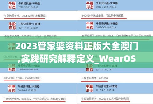 2023管家婆资料正版大全澳门,实践研究解释定义_WearOS69.523-6