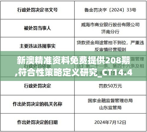 新澳精准资料免费提供208期,符合性策略定义研究_CT14.449