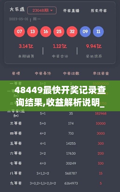 48449最快开奖记录查询结果,收益解析说明_静态版70.204