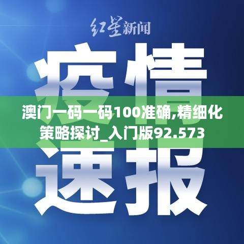 澳门一码一码100准确,精细化策略探讨_入门版92.573