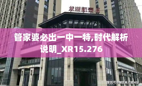 管家婆必出一中一特,时代解析说明_XR15.276