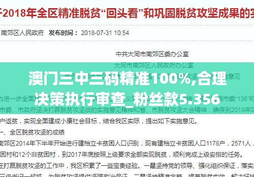 澳门三中三码精准100%,合理决策执行审查_粉丝款5.356