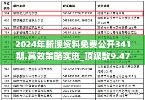 2024年新澳资料免费公开341期,高效策略实施_顶级款9.471