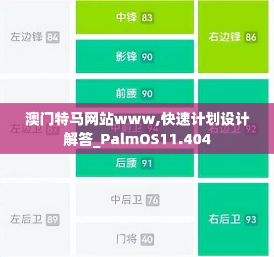 澳门特马网站www,快速计划设计解答_PalmOS11.404