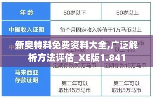 新奥特料免费资料大全,广泛解析方法评估_XE版1.841