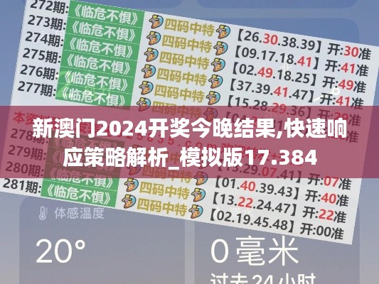 新澳门2024开奖今晚结果,快速响应策略解析_模拟版17.384