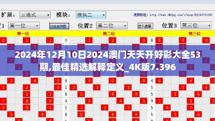 2024年12月10日2024澳门天天开好彩大全53期,最佳精选解释定义_4K版7.396