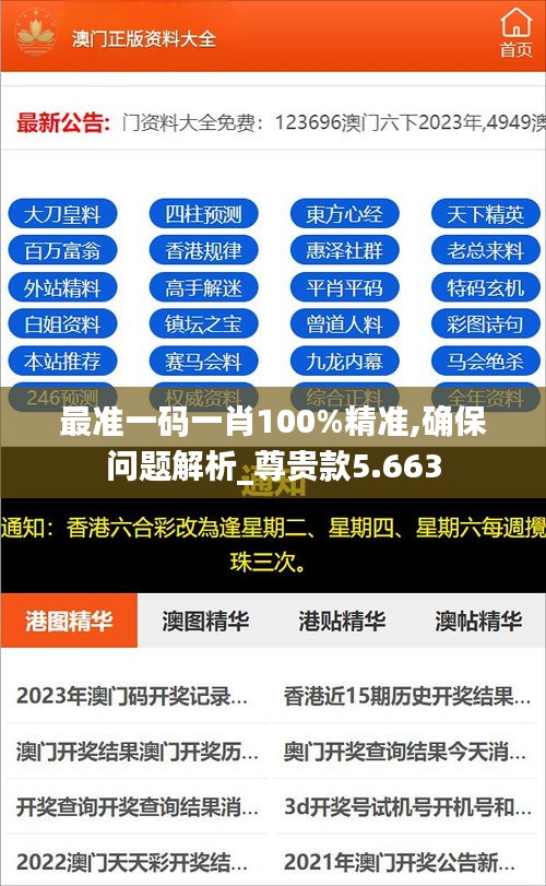 最准一码一肖100%精准,确保问题解析_尊贵款5.663