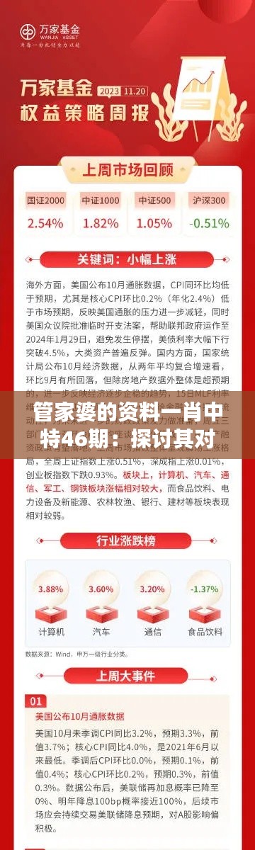 管家婆的资料一肖中特46期：探讨其对新兴产业的投资策略