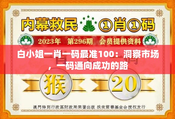 白小姐一肖一码最准100：洞察市场，一码通向成功的路