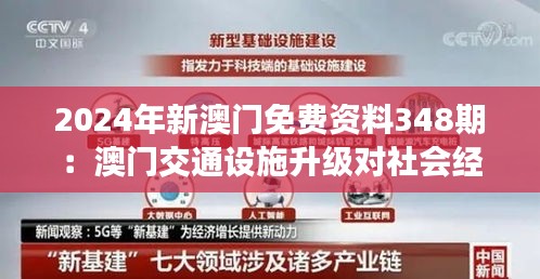 2024年新澳门免费资料348期：澳门交通设施升级对社会经济发展的影响