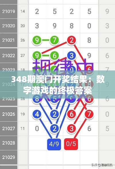 348期澳门开奖结果：数字游戏的终极答案