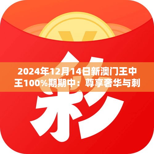 2024年12月14日新澳门王中王100%期期中：尊享奢华与刺激的完美融合