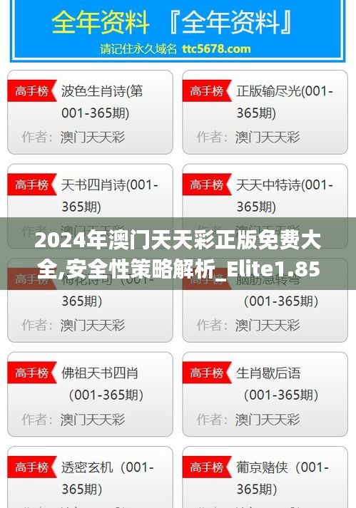 2024年澳门天天彩正版免费大全,安全性策略解析_Elite1.859