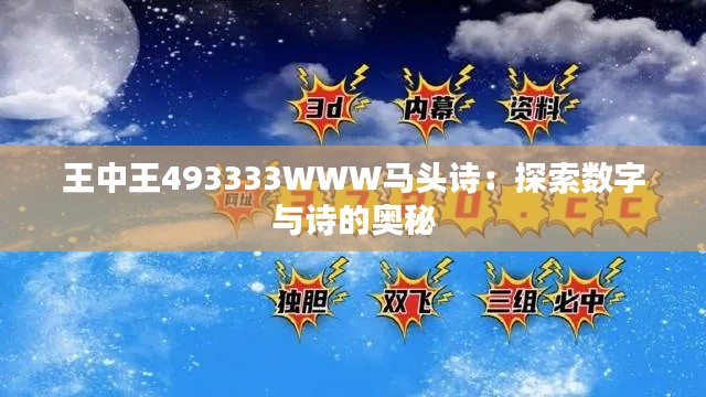 王中王493333WWW马头诗：探索数字与诗的奥秘