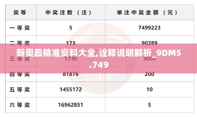 新奥最精准资料大全,诠释说明解析_9DM5.749