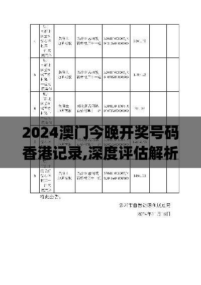 2024澳门今晚开奖号码香港记录,深度评估解析说明_L版4.820