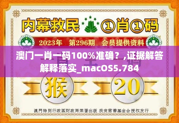 澳门一肖一码100%准确？,证据解答解释落实_macOS5.784