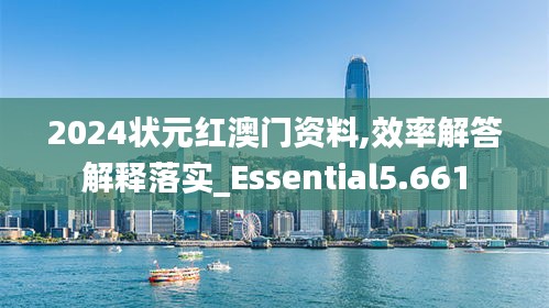 2024状元红澳门资料,效率解答解释落实_Essential5.661