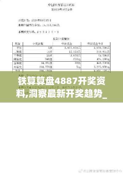 铁算算盘4887开奖资料,洞察最新开奖趋势_限量版9.163