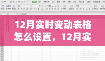 全面解析，12月实时变动表格设置——特性、体验、竞品对比及用户群体分析