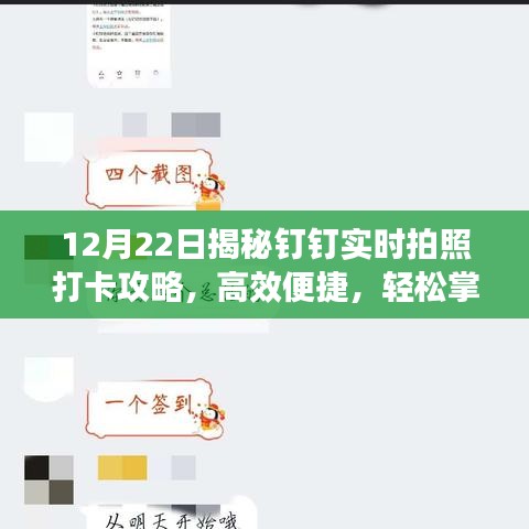 揭秘钉钉实时拍照打卡攻略，高效便捷，轻松掌握技巧