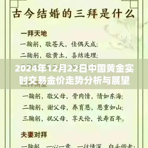 2024年12月22日中国黄金实时交易走势分析与展望，金价走势预测