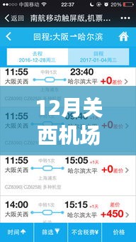 关西机场12月实时动态报告