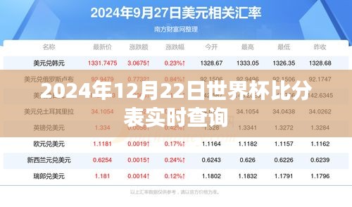 世界杯比分表实时查询，2024年世界杯赛程表及结果预测