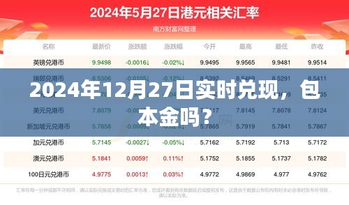 2024年实时兑现，本金保障吗？