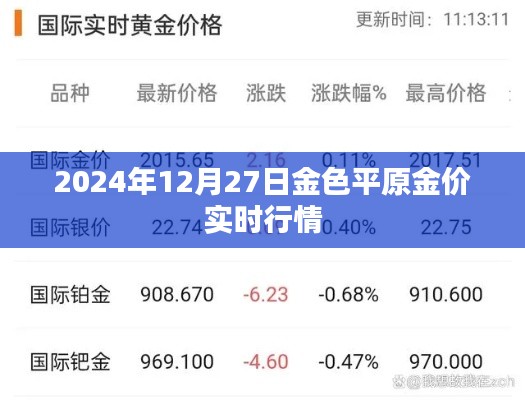 金色平原黄金行情实时更新（2024年12月27日）