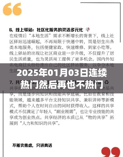 2025年热门事件不再持续，背后的原因与影响