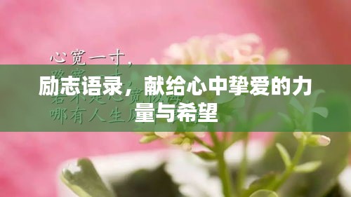 励志语录，献给心中挚爱的力量与希望