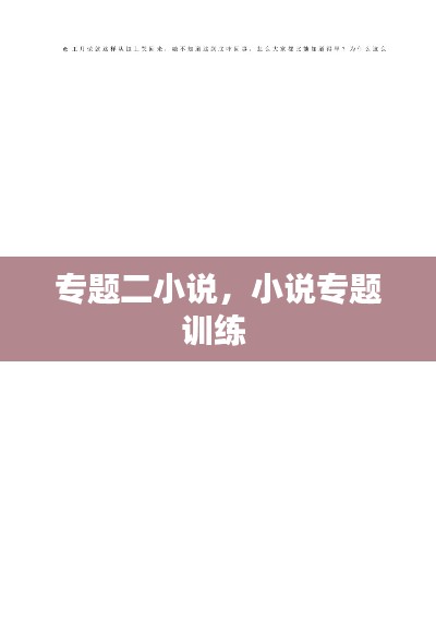 专题二小说，小说专题训练 