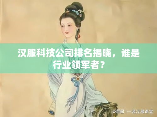 汉服科技公司排名揭晓，谁是行业领军者？