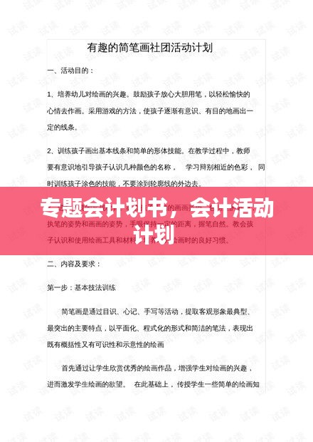 专题会计划书，会计活动计划 