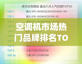 空调机市场热门品牌排名TOP10及品牌产品特点解读